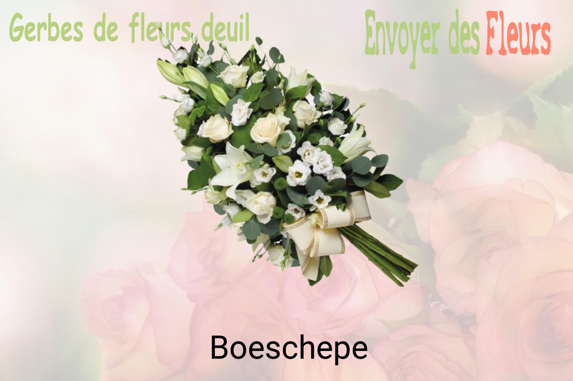 Gerbe de fleurs de deuil livrée à Boeschepe